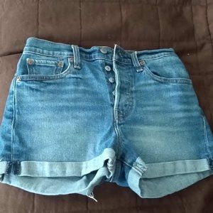 Levi's Button-Fly 100% Cotton Denim Shorts